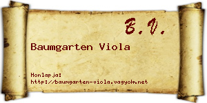 Baumgarten Viola névjegykártya